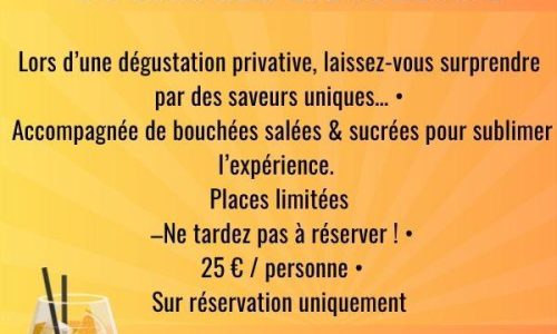 Soirée dégustation ” Cocktails & digestifs”