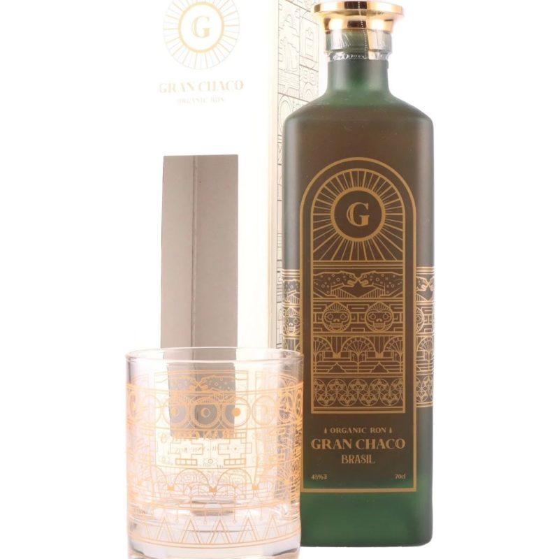 COFFRET GRAN CHACO RHUM BRESIL + 1 VERRE 70 CL 43°