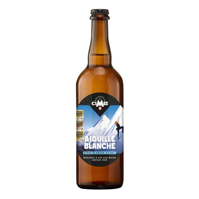 AIGUILLE BLANCHE BRASSERIE DES CIMES BIERE 75 CL
