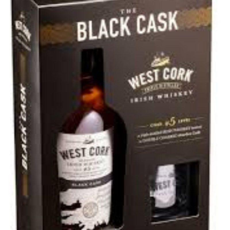 COFFRET  WHISKY WEST CORK THE BLACK CASK +1 VERRE